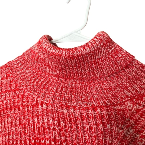 DEREK LAM Womens Turtleneck Sweater Merino Wool Med Pink Red Valentines Cabncore - Picture 3 of 11